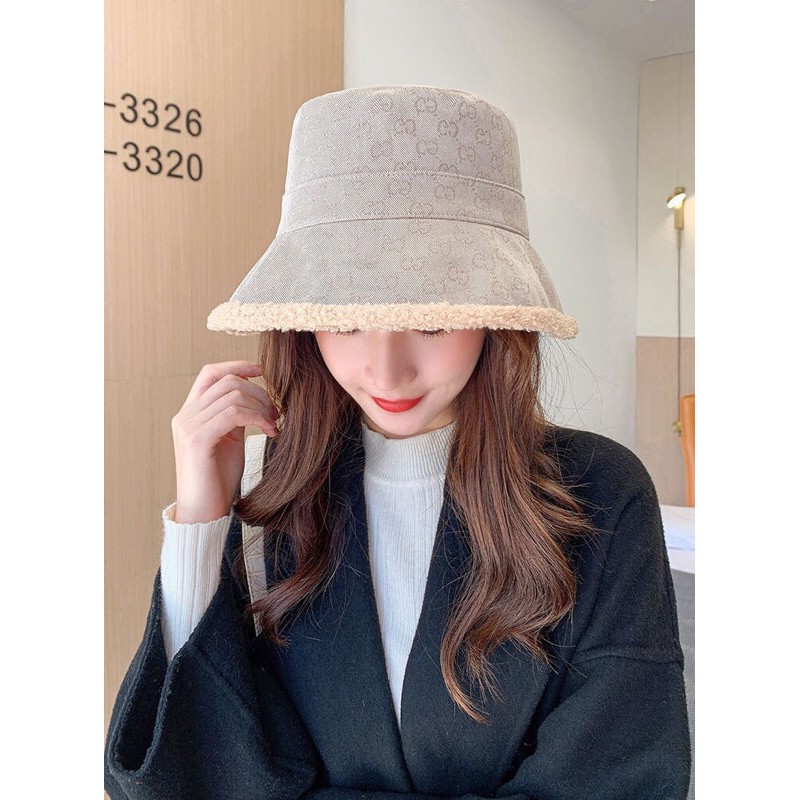 [211] Mũ bucket dạ lót lông cừu