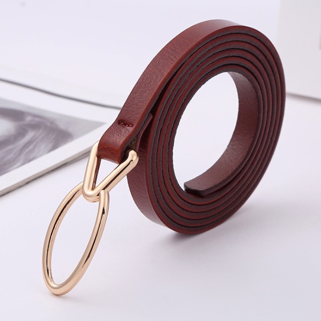 Thắt lưng , dây nịt nữ bản nhỏ 1cm , da thật thời trang