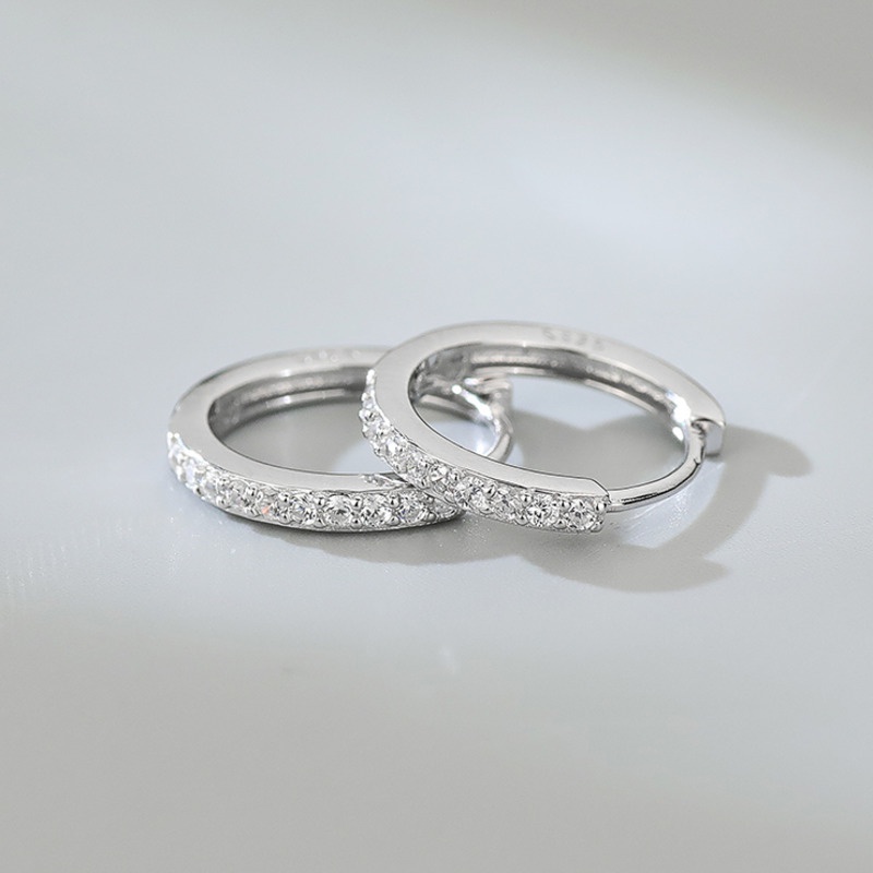 Khuyên Tai Đính Đá Phong Cách Hiphop Đơn Giản Thời Trang Cho Cặp Đôi