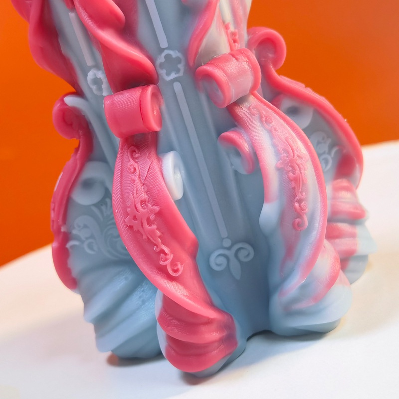 Khuôn Làm Nến / Xà Phòng Hình Cột Hoa 3D Bằng Silicone DIY