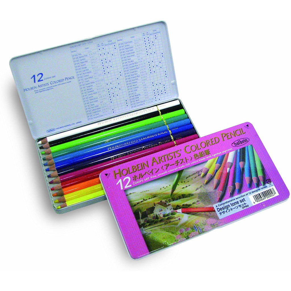 Set chì 12 màu Holbein Colored Pencil