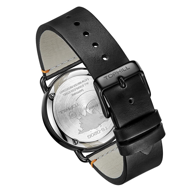 Đồng hồ nam chính hãng TOPHILL TS020G.PB5152 - Dây da - kính Saphire