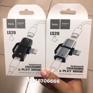 Đầu chia 2 cổng lightning HOCO LS20