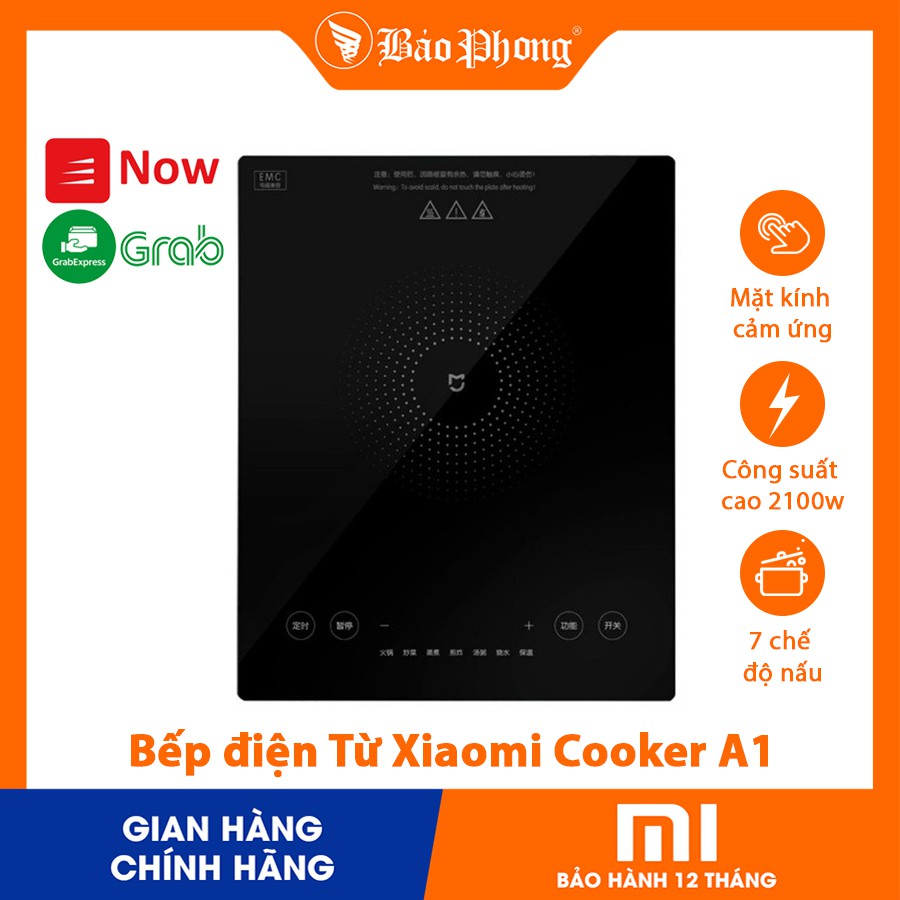 Bếp điện Từ Xiaomi Induction Cooker A1 không kén nồi công suất cao ăn lẩu nấu ăn cao cấp mặt kính đa năng đẹp giá rẻ bền