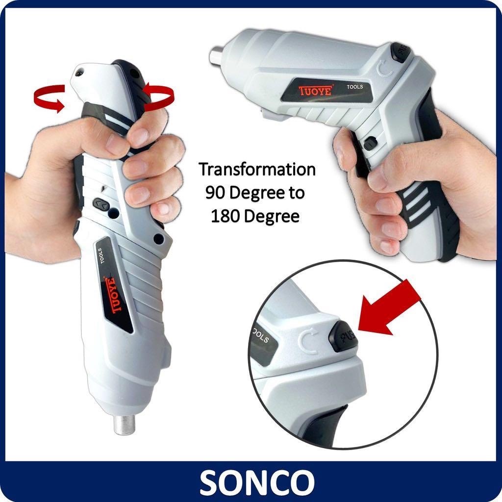 Bộ Máy Khoan Mini Cầm Tay Touye Có Đèn Led 45 Chi Tiết Đầy Đủ Phụ Kiện Đa Năng, Bộ Máy Vặn Bắt Vít Tiện Lợi cho Gia Đình