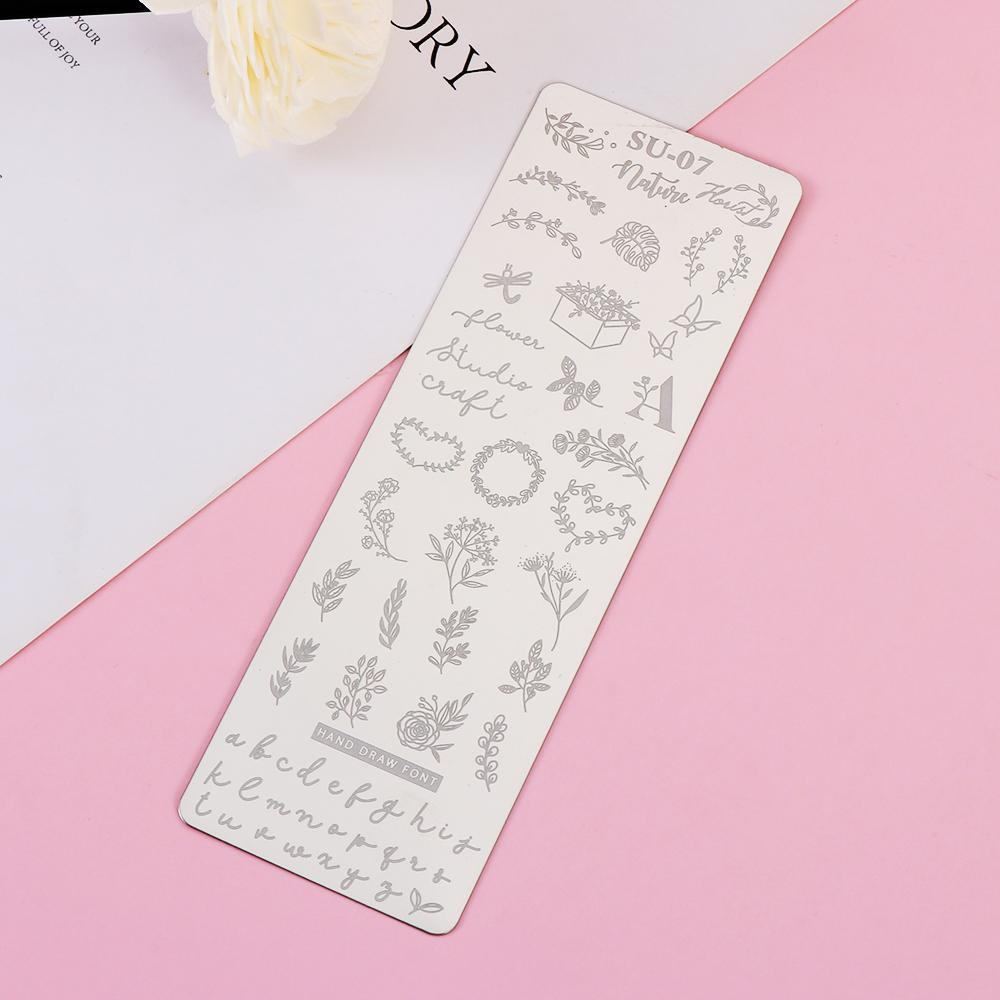 NIUYOU Khuôn Mẫu Hoạ Tiết Chữ Mới