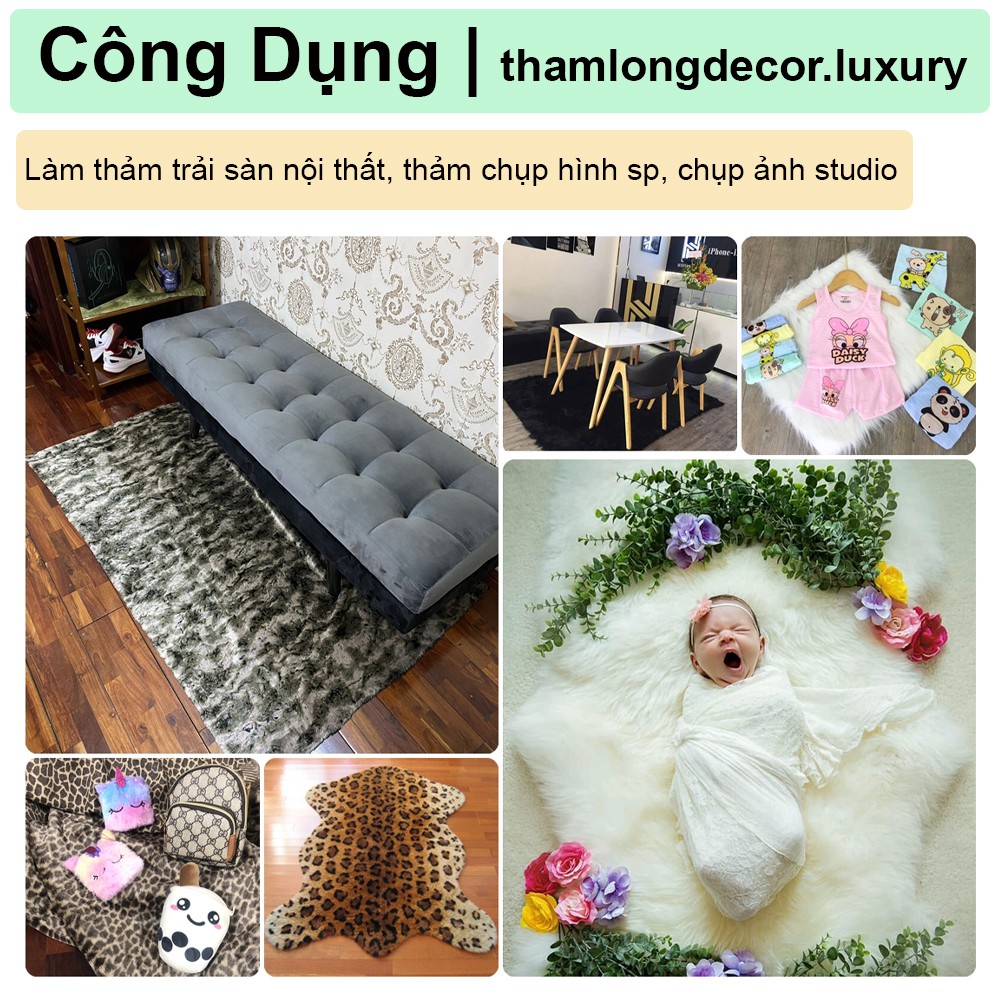 ️ 1m x 1m6 Thảm lông decor phòng ngủ decor chụp ảnh sản phẩm | Kho thảm giá sỉ