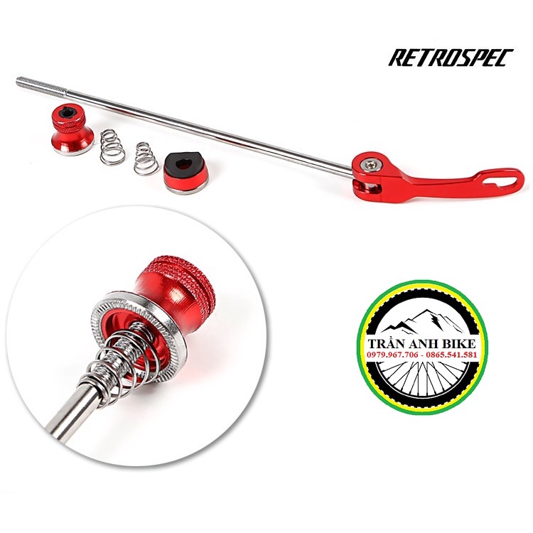 Cặp ti kẹp moay ơ hub xe đạp Retrospec