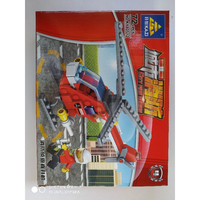 Lego kazi 80512-1 đến 80512-4 xếp hình đội quân cứu hỏa (giao ngẫu nhiên)