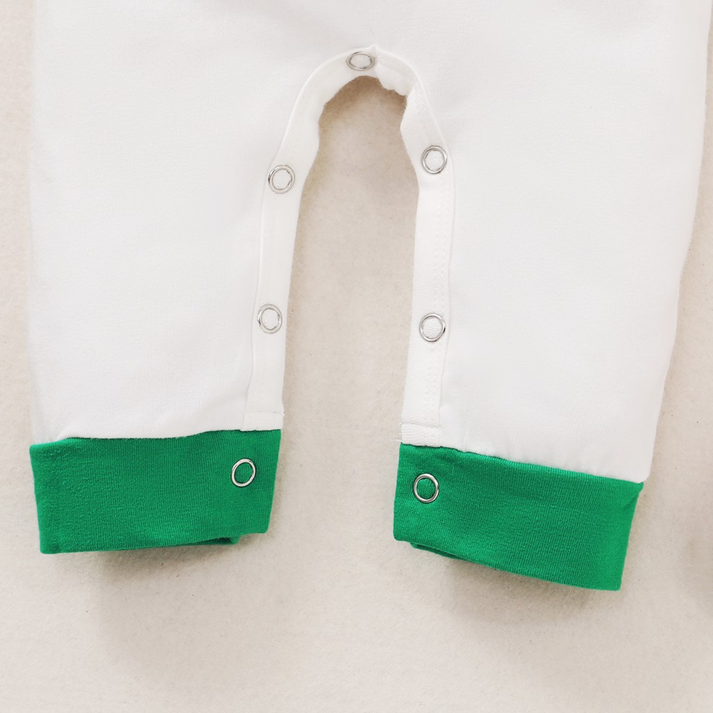 Bộ áo liền quần MIKRDOO tay dài in hình xe hơi hoạt họa phối họa tiết kẻ sọc thời trang cho bé trai sơ sinh