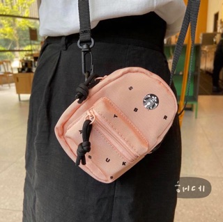 Balo starbucks mini có quai đeo và móc cài
