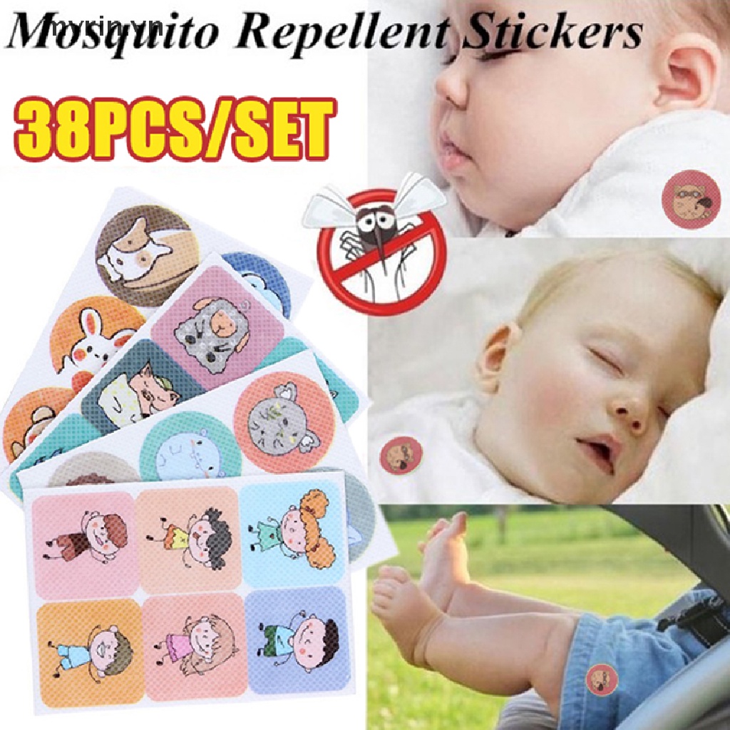 Set 38 Miếng Dán Chống Muỗi / Côn Trùng Tự Nhiên Không Độc Hại