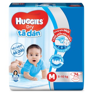 [TP.HCM] TÃ DÁN HUGGIES MẪU MỚI ĐÊM MÂY CO GIÃN - GÓI CỰC ĐẠI SIZE M74/ L68/ XL62/ XXL56