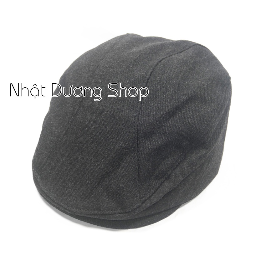 Nón beret nam, mũ beret nam mũ ông già mũ kết mỏ vịt mũ kết ông già không có logo, bít đuôi có khóa thun co giản