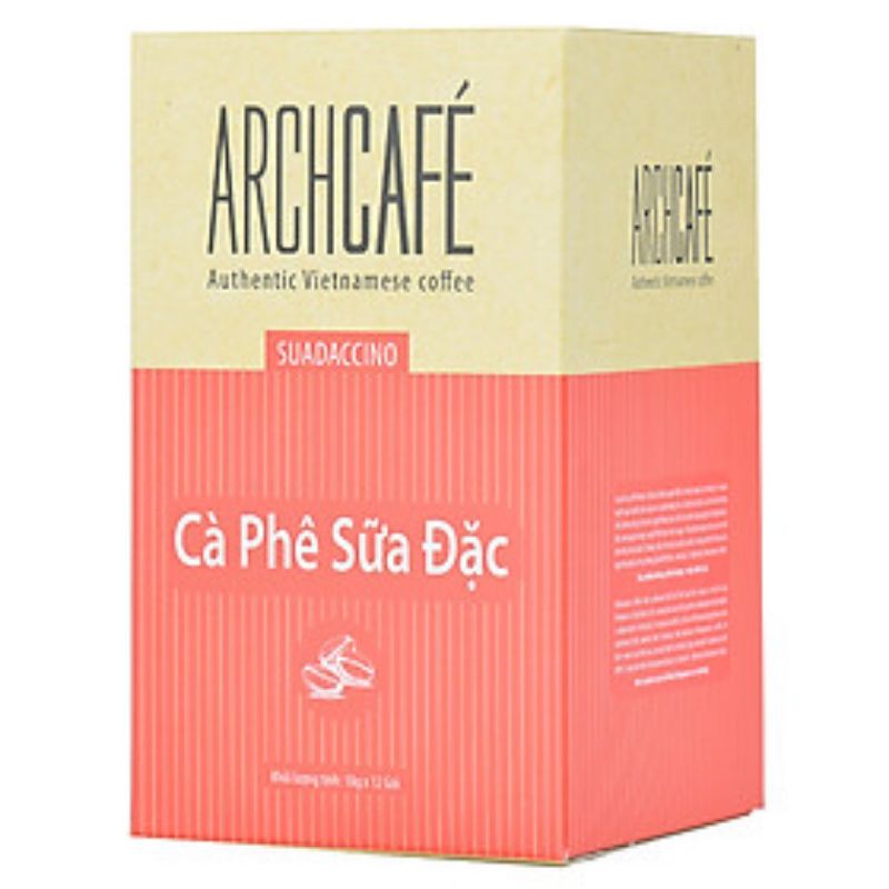 Cà Phê Sữa Đặc Archcafe cafe hòa tan hộp 12 gói