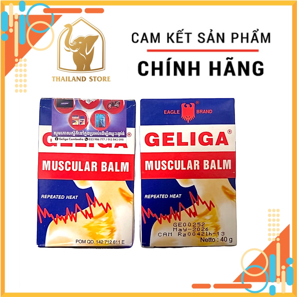 [CHÍNH HÃNG]Dầu cù là lửa Geliga Muscular Balm 40gr + xoa dịu những cơn đau nhức