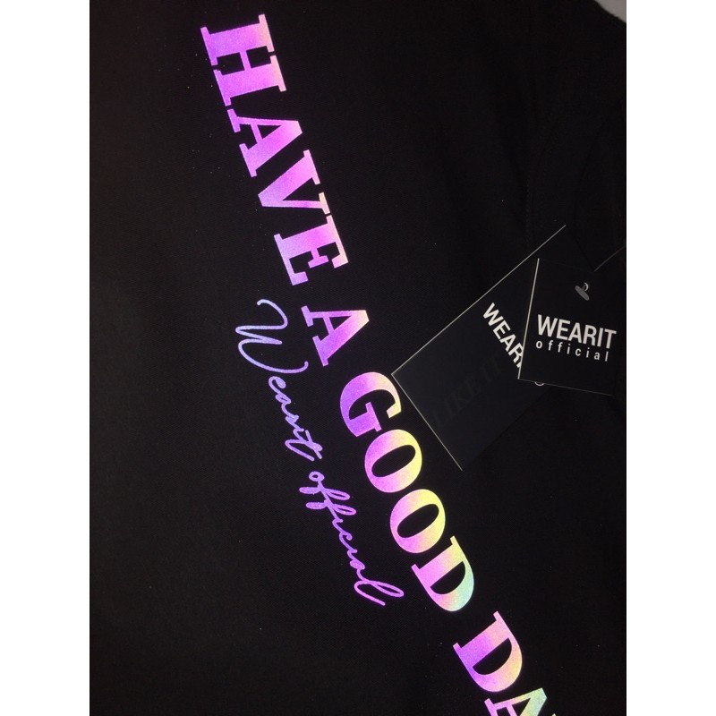 Áo thun tay lỡ WEARIT form rộng kiểu dáng unisex chất liệu thun cotton cao cấp phông have a good day | BigBuy360 - bigbuy360.vn