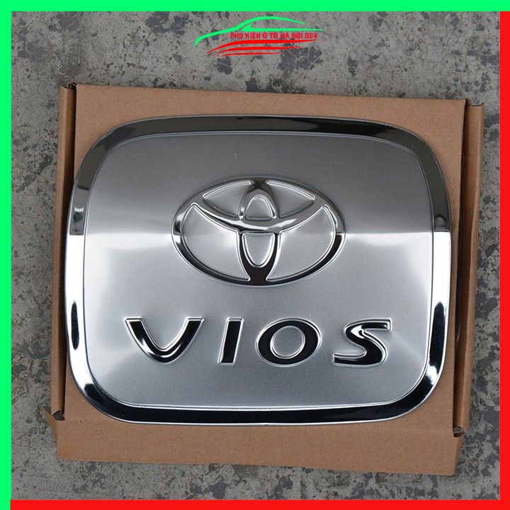 Ốp nắp xăng Vios 2008-2013 mạ crom bảo vệ chống trầy trang trí ô tô