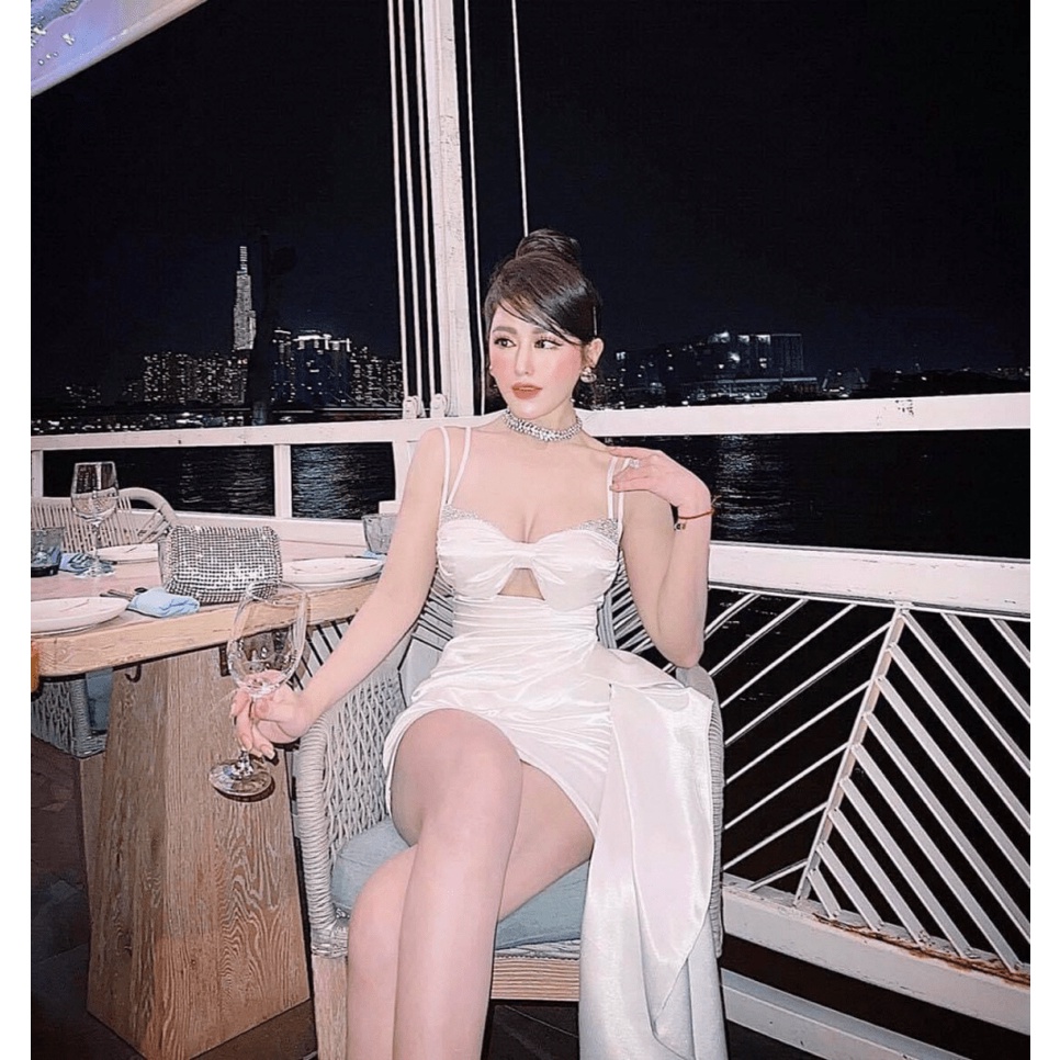 (MẪU MỚI) SIÊU PHẨM CỰC HOT ĐẦM BODY PHI CẮT XẺ HAI DÂY ĐÍNH ĐÁ NÓNG BỎNG KHOÉT NGỰC PHỐI TÀ ĐI VŨ TRƯỜNG CHANH XẢ PI HH