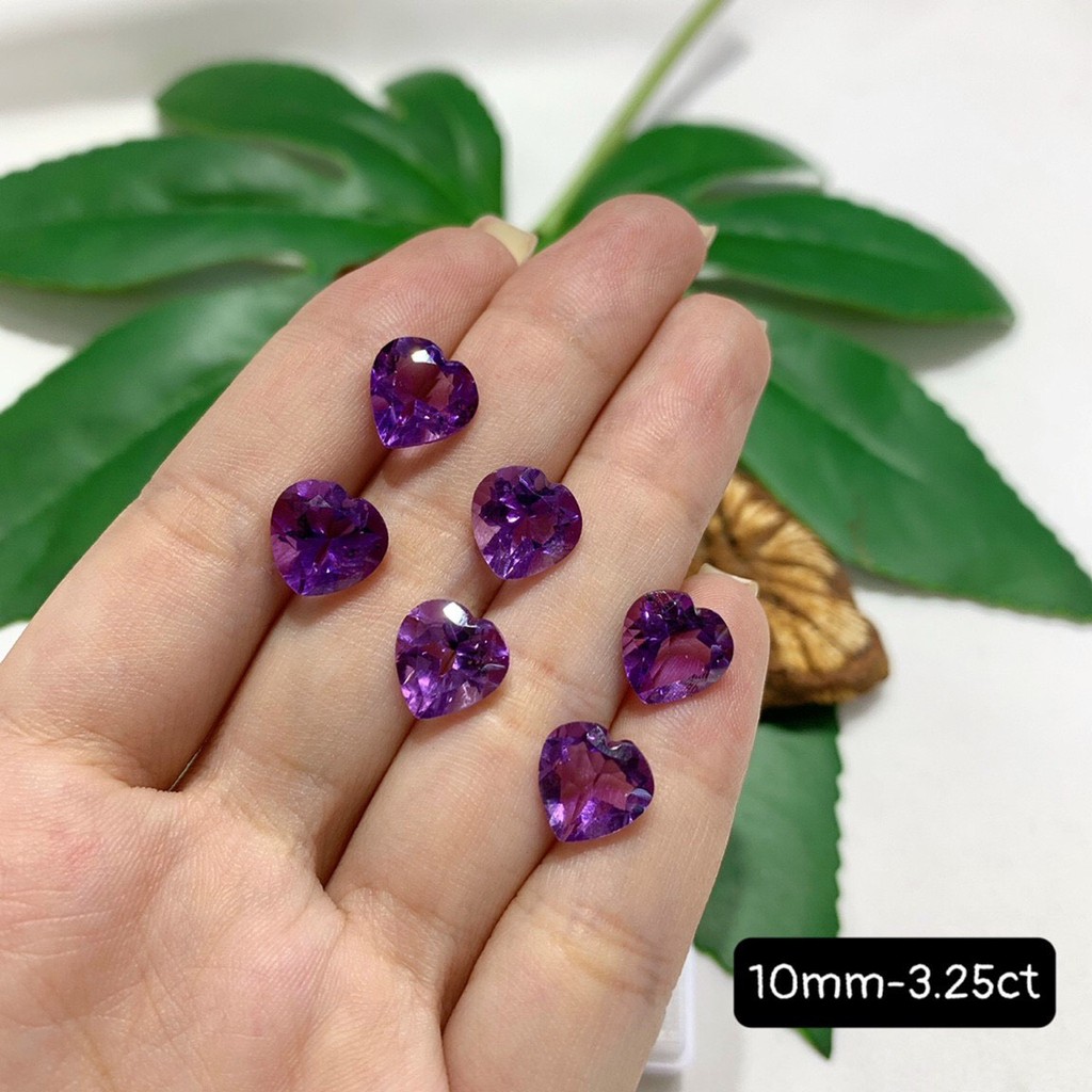 Mặt Đá Amethyst Facet Tím Vừa Cập Bến Đủ Hình Dáng Đủ Size