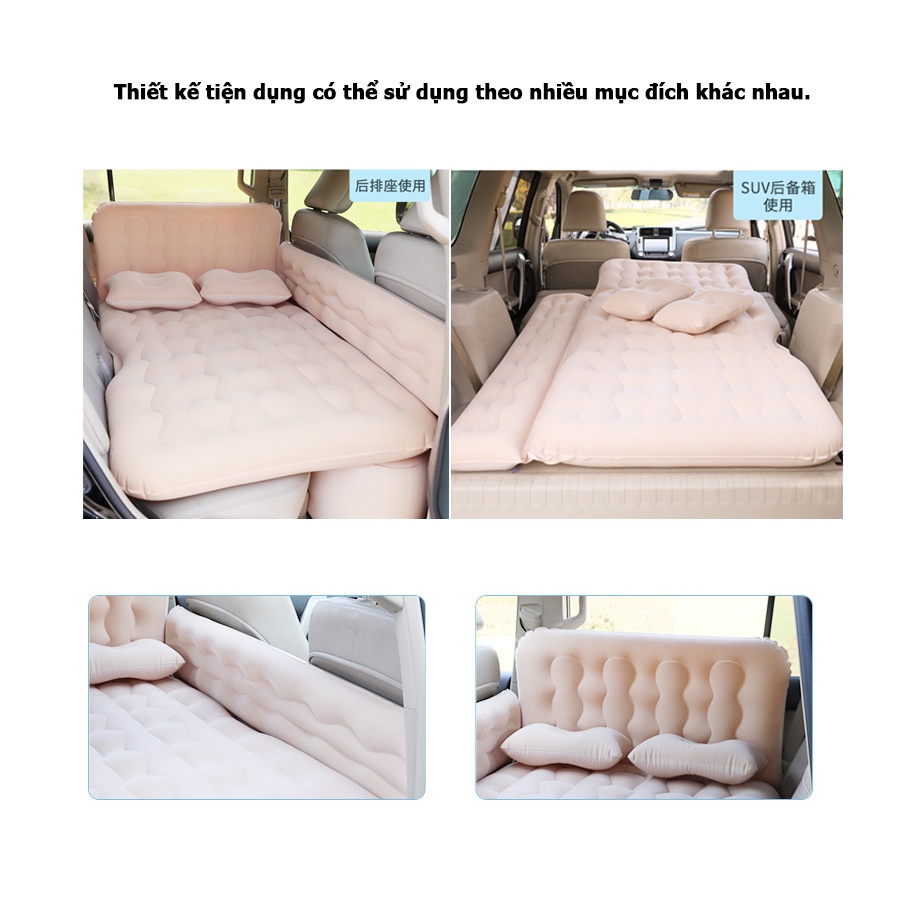 Đệm hơi ô tô tiện dụng cao cấp cho xe hơi 4-7 chỗ nệm tựa lưng chắn trẻ em_ibb