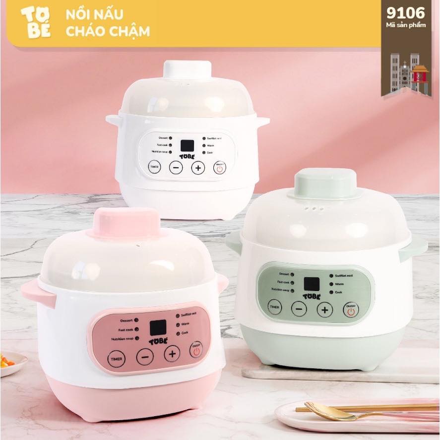 TOBÉ-Nồi nấu cháo chậm tích hợp 6 chế độ nấu cao cấp tiện lợi nhanh gọn an toàn cho mẹ và bé yêu