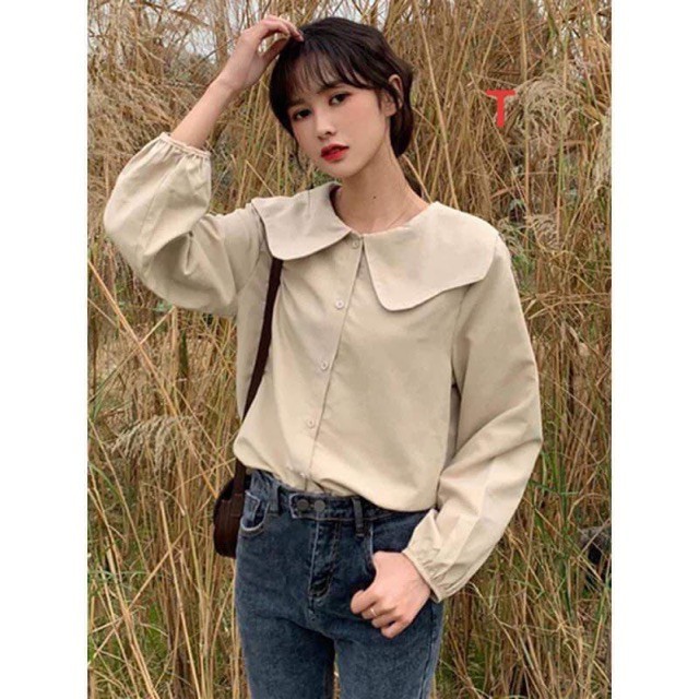 Áo sơ mi đũi cổ bèo TT12