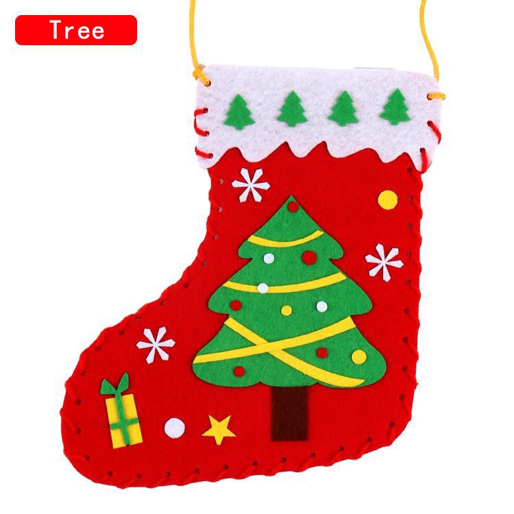 Christmas stockings decorations kindergarten handmade diy materials package children's educational toys Christmas gift