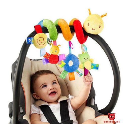 ❤J0P-Newborn Activity Spiral Stroller Hanging Toys Travel Lathe Baby Rattles Toy