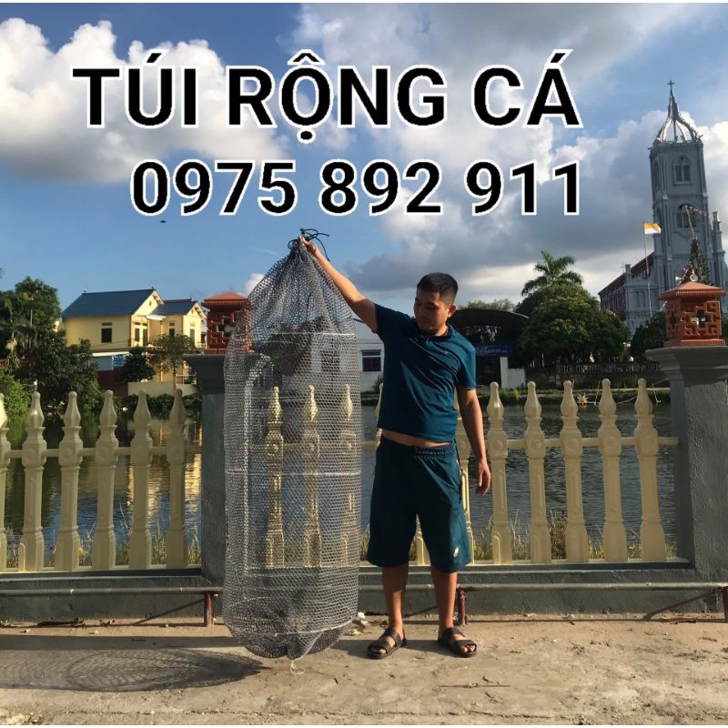 Túi rọng cá đi câu cho các cần thủ  - lưới nhật siêu bên , siêu chắc