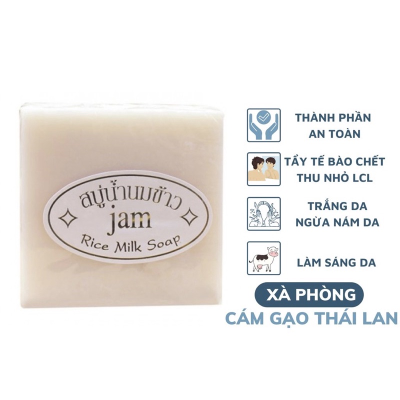 [Chuyên Thái] Xà phòng cám gạo Jam Soap Thái Lan Authentic 100%