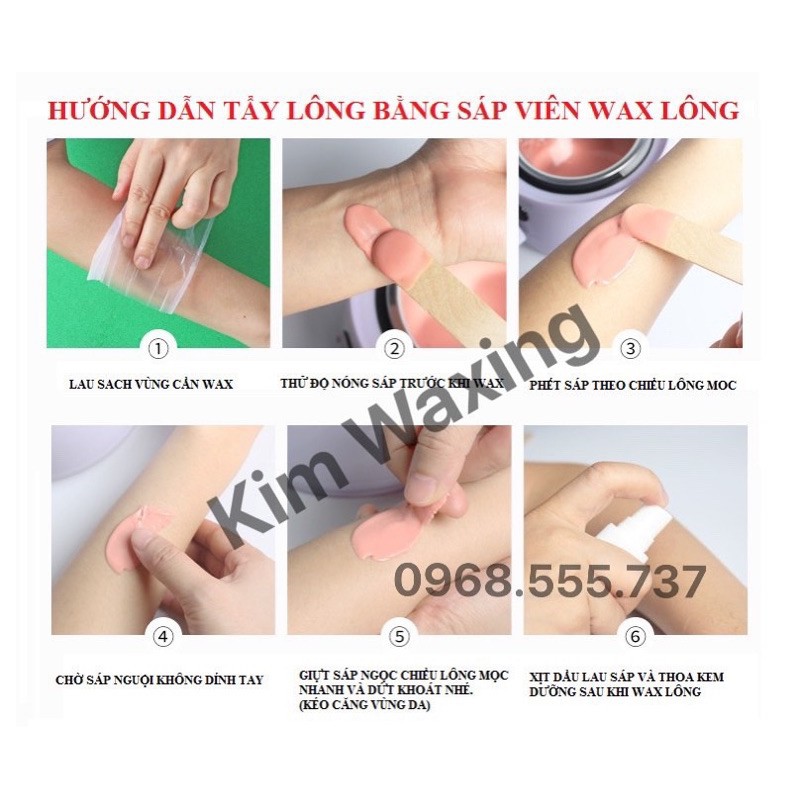 ( SHOP 226 ) ( Hàng sẵn ) (Free que gỗ) Sáp wax lông nóng dạng hạt đậu Viên Hard Wax Beans 100g MM222