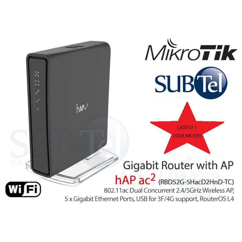 [Chính hãng Mikrotik] Router Cân bằng tải và phát WIFI  Hap ac2 new fullbox - Subtel - 2 Tần Số giá rẻ RB952Ui-5ac2nD