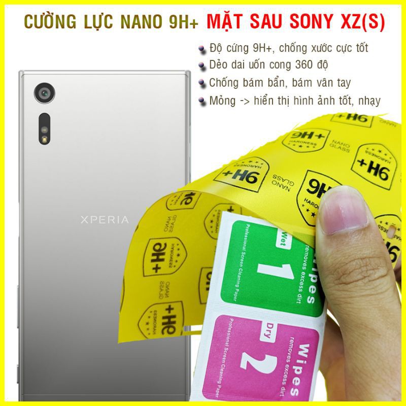 Kính cường lực dẻo nano mặt sau Sony XZ, XZs 95