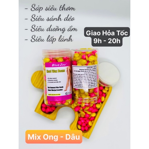 100g Sáp wax tẩy lông siêu dẻo siêu thơm siêu bám Chính Hãng BLuezoo Da nhạy cảm