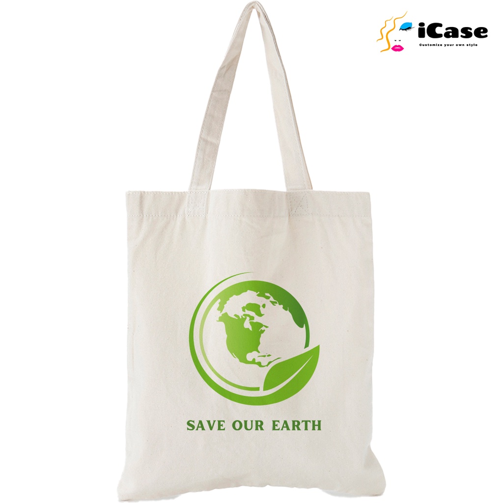 Túi vải Canvas iCase bộ sưu tập Green Modern - nhiều kích thước