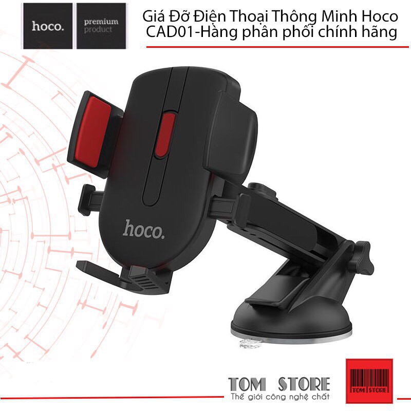 Giá Đỡ Điện Thoại Thông Minh Hoco CAD01 - giá đỡ điện thoại trên oto, xe hơi xoay 360 độ gắn trên kính hoặc táp lô