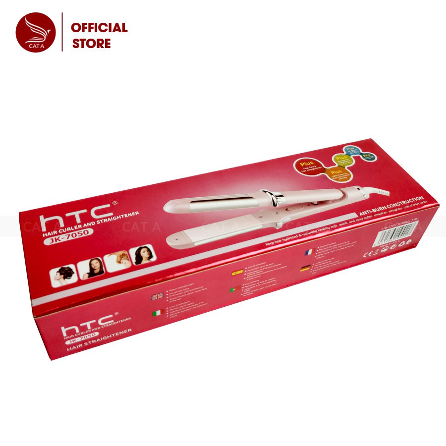 MÁY ÉP TÓC CHÍNH HÃNG HTC - JK7050 - Là thẳng tóc, duỗi tóc mức nhiệt tốt, không gãy tóc - Dụng cụ tạo Kiểu, làm đẹp !