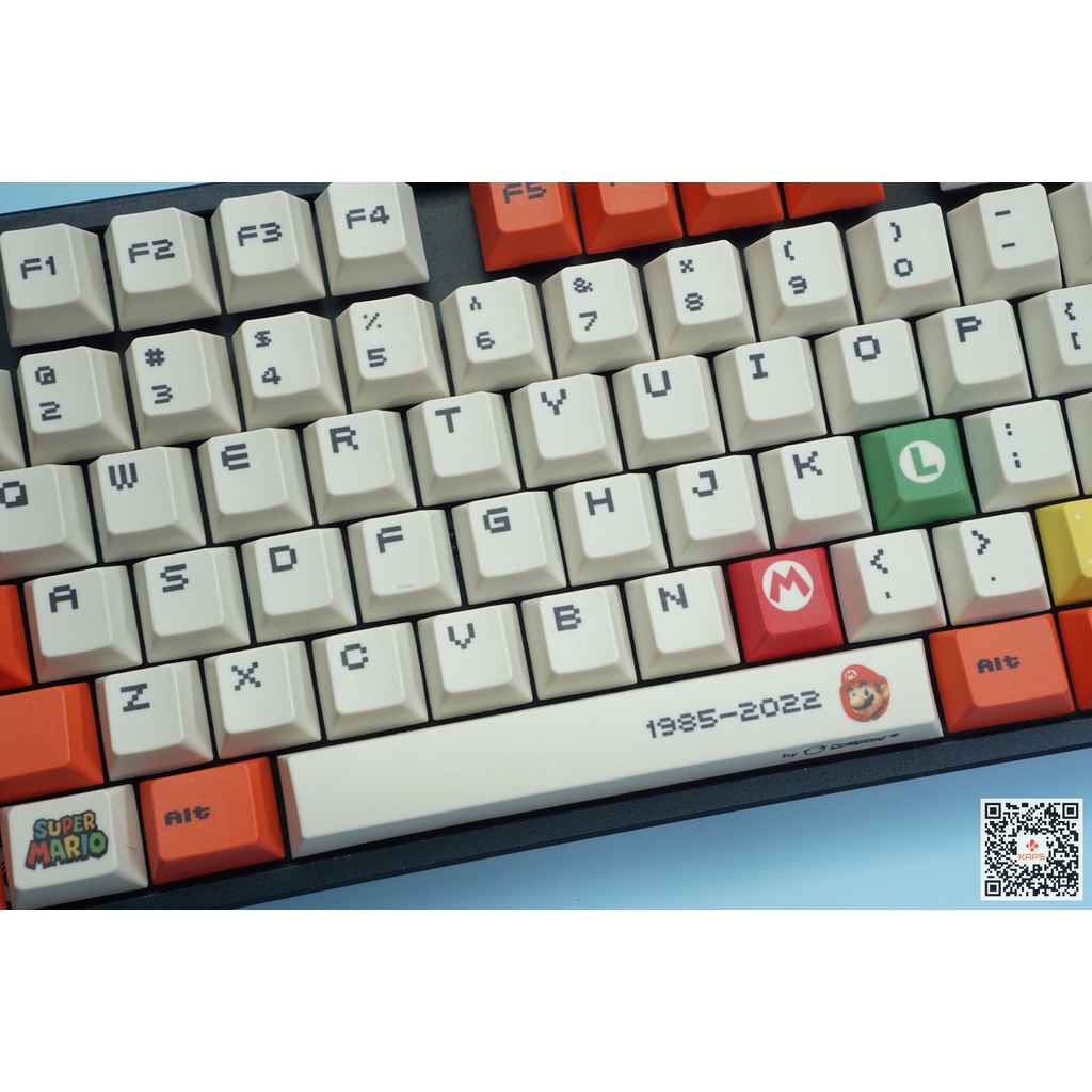 Keycap MARIO 2022 Full-box - 127 nút - CHERRY - PBT - Dyesub - cho bàn phím cơ (Filco, Leopold, IKBC, Edra, keychron)