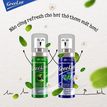 Xịt thơm miệng greelux Extra Cool Thảo Dược 12ml, Xanh dương