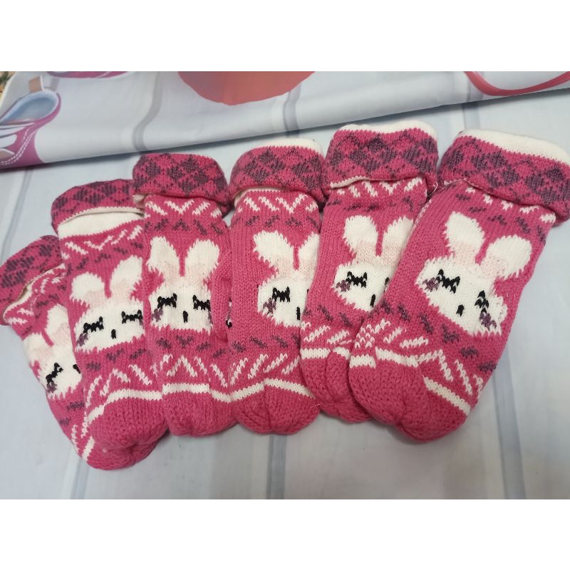 💥sale✨thanh lý mã găng tay len lót nỉ bé gái dưới 10 tuổi