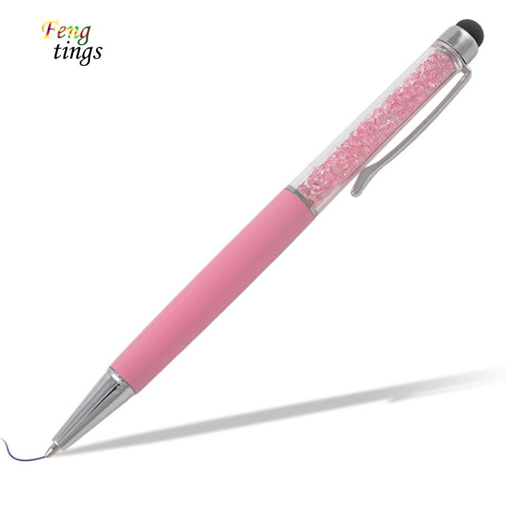 ✌ FT ✌ 2 in 1 Rhinestone Writing Stylus Touch Screen Ballpoint Pen for iPhone Tablet