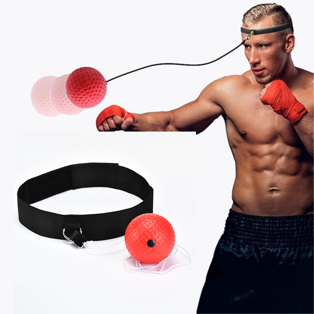 Đai đeo đầu gắn quả bóng phản xạ khi tập boxing