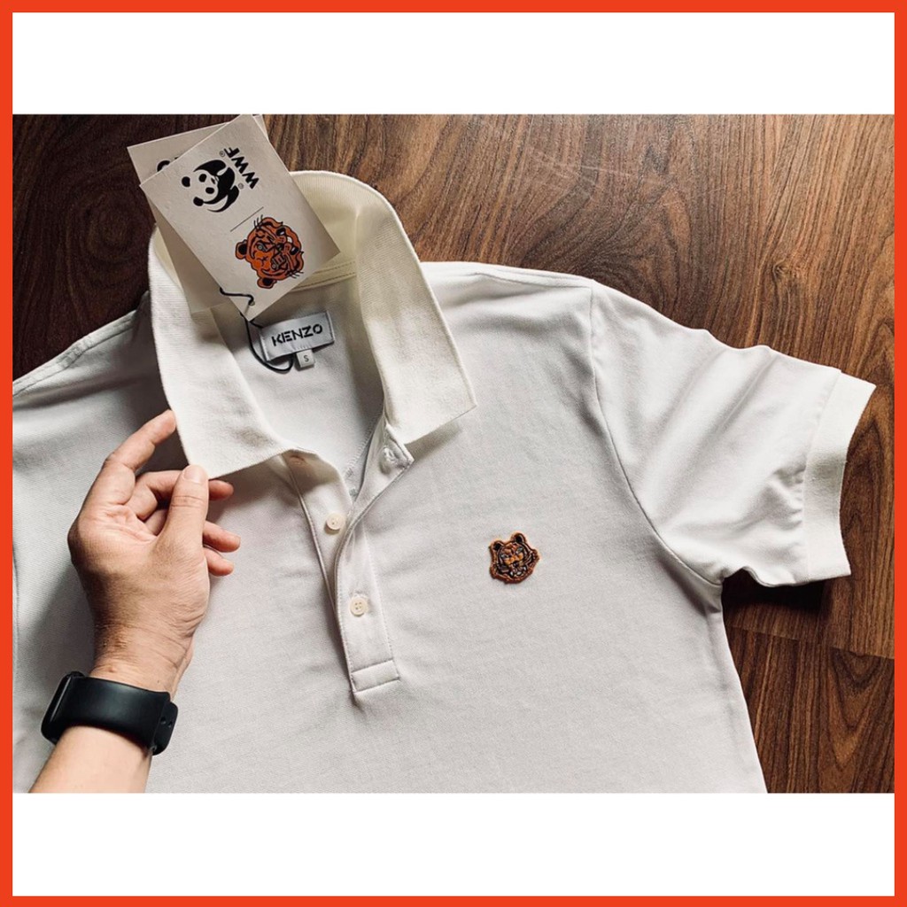 Áo thun polo có cổ nam Ken.zo thêu logo hổ cam0