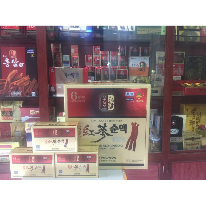 Nước Sâm 6 năm tuổi Nguyên Chất Pocheon Hàn Quốc hộp 30 gói