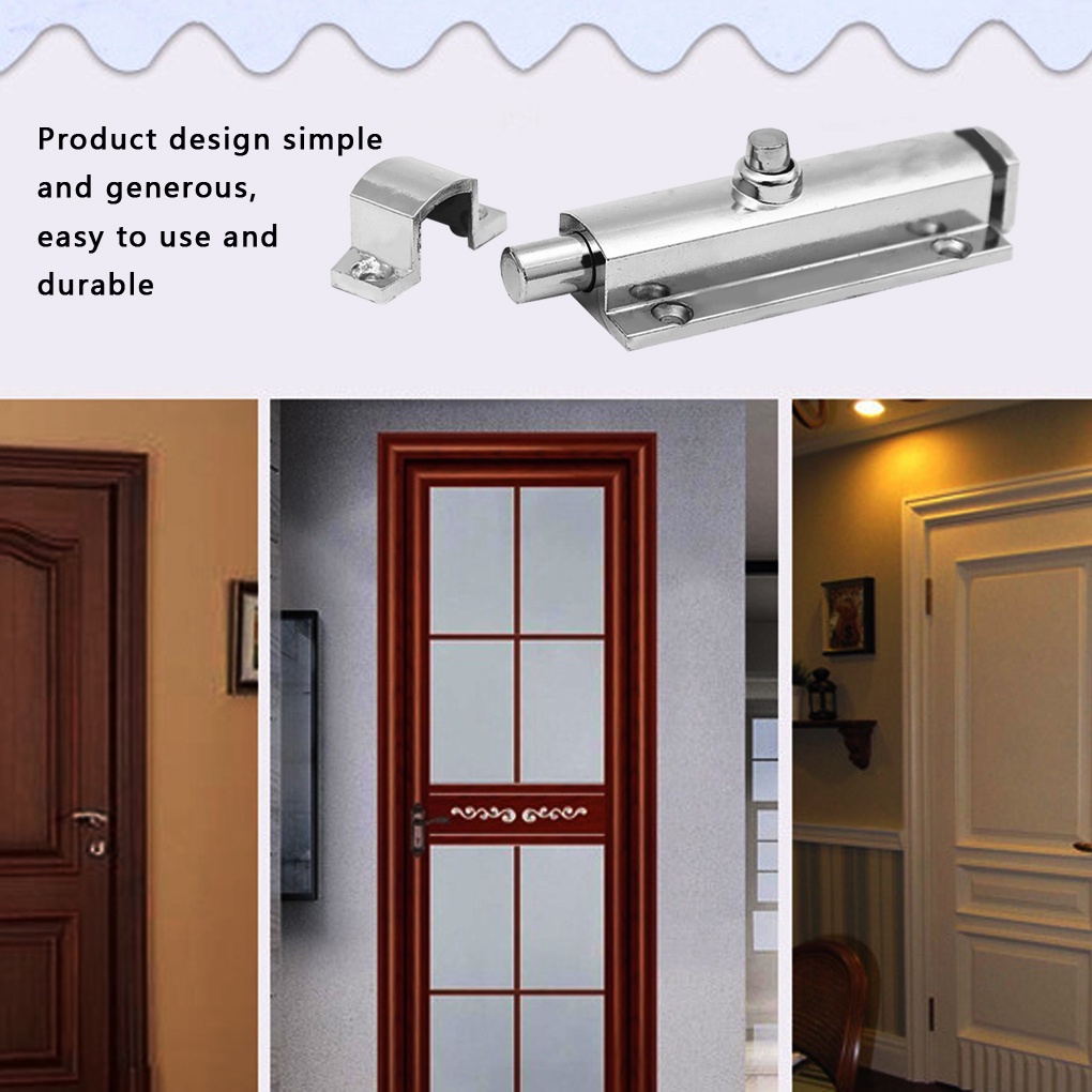 Door Latch Hotel Home Door Window Spring Latch Office Alloy Automatic Gate Cabinet Bolt Lock
