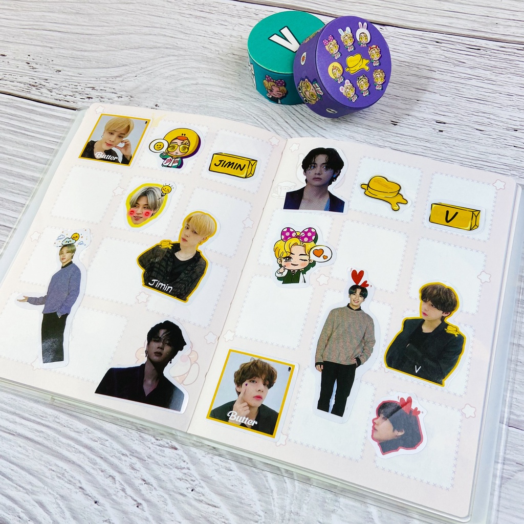 Bộ Sưu Tập Sticker Hoạ Tiết BTS Dễ Thương Xinh Xắn