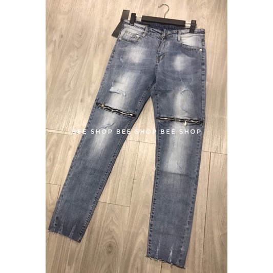 Quần bò nam LVA004 khoá gối - Quần jean nam - Quần bò ống côn - Bee Shop | BigBuy360 - bigbuy360.vn