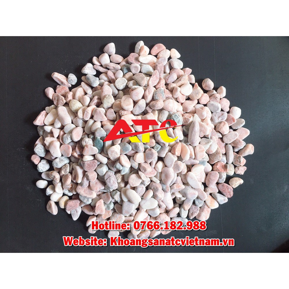 Sỏi trang trí màu hồng