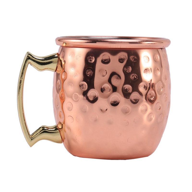 Set 4 Cốc Sứ Mini Bằng Thép Không Gỉ Mạ Đồng 2 Chế Độ